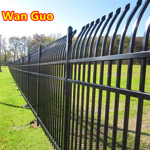 Nhà sản xuất sơn tĩnh điện hàng đầu picket 6ft 8ft Đen Thép mạ kẽm kim loại hàng rào tấm - Product Image 5