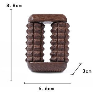 Alivio del estrés Palma Acupoint Meridian Rodillo de masaje de manos Herramientas Dedo Palma Masajeador de madera Masajeador de rodillo de madera de mano - Product Image 5