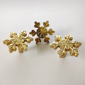 Manufacturer Brass Snowflake <strong>Knobs</strong> Furniture Hardware Drawer Cabinet <strong>Door</strong> Wardrobe Pulls Jewelry Box Handle - Product Image 6
