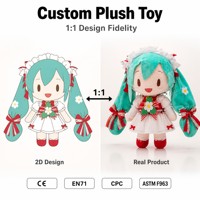 Poupée en peluche personnalisée Anime Girl OEM, jouet en peluche 2D à 3D, faible MOQ, logo personnalisé pour collectionneur ou cadeau