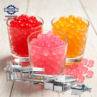 Ligne de production de machines à fabriquer des perles de boba à éclatement rapide, de qualité supérieure, à alimentation directe, pour la fabrication commerciale de billes de jus