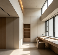 Dressing en L moderne de luxe écologique sans formaldéhyde pour chambre principale, meuble de dressing intégré