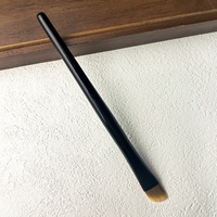 Pinceau Fond de Teint Plat en Forme de Couteau à Beurre, Pinceau Correcteur Plat en Forme de Langue pour Maquilleurs, Pinceau Fond de Teint Liquide à Manche en Bois