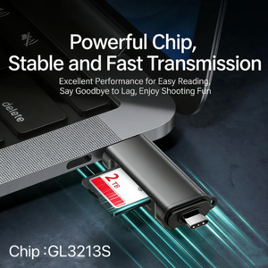 قارئ بطاقات خارجي من سبائك الألومنيوم نوع C/USB3.0 لبطاقات SD/TF متعدد الوظائف للحواسيب المحمولة والأجهزة المحمولة - Product Image 5