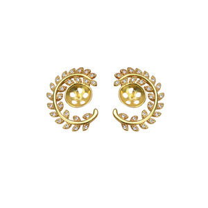 Accesorios para Aretes de Plata S925, JG5337, Estilo Borla, Versión Coreana, Soporte para Perlas de 10-11 mm, Perlas Sueltas para Aretes - Product Image 5