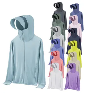 Lightweight Waterproof Jacket Crinkle Outdoor Hoodie Zip Long Sleeve Sun Proof Clothing