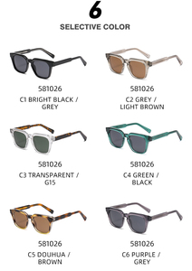 KAJILA 2025卸売ファッションデザイナーカスタムロゴスクエアPCフレームCPテンプルUV400シェードサングラス女性男性用 - Product Image 5
