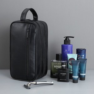 Sac de toilette portable pour homme, imperméable en PU, grande capacité, multifonctionnel, pour les voyages d'affaires - Product Image 4