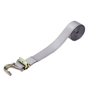 Robuste 2 pouces 4400 LBS gris ressort d'arrimage E-fitting logistique sangles à <span class=keywords><strong>cliquet</strong></span> avec Double crochet en J E-track - Product Image 6