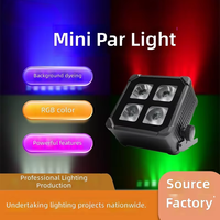 Projecteur PAR six-en-un à LED haute luminosité à quatre yeux, changeant de couleur, DMX sans fil, alimenté par batterie, étanche IP65, pour éclairage de scène