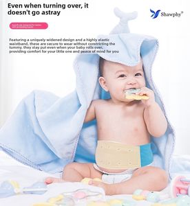 Sabuk Hernia umbilikal bayi 3 bantalan bahan lembut pita pendukung tali penutup luka transparan desain nyaman - Product Image 3