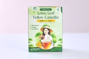Service d'exportation de tisanes commerciales : Tisane santé premium séchée et mélangée de feuille de lotus et de camélia jaune, 2g par sachet en boîte - Product Image 5
