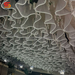 SMOOTH Hotel Banquet Hall Roof Decoration Tulle Mesh <b>LED</b> Drapery <b>Curtain</b> Wedding Ceiling decoration - Product Image 1