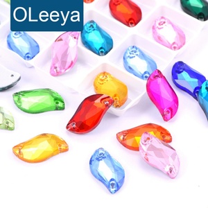 OLeeya Wholesale Precious and Rare Shape-S Glass Sewing Crystals Flat Back Sew on Rhinestones for Garment Accessories - Product Image 1