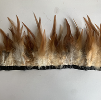 Tissu à coudre naturel fait main ruban ruban plume de coq garniture à franges pour bricolage artisanat vêtements robe Costume accessoires fête