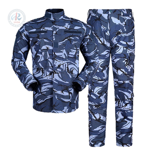 헤비 듀티 통기성 폴리에스터 립스탑 훈련용 블루 카모플라주 시큐리티 전술 <span class=keywords><strong>BDU</strong></span> 유니폼 (남녀공용, 가을용) - Product Image 2