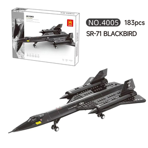 Modèle MOC d'<span class=keywords><strong>avion</strong></span> Blackbird Aerospace 4005 SR-71, 183 pièces, plastique ABS, bricolage, ensemble de blocs de construction à petites particules pour enfants, jouet - Product Image 6