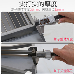 Parrilla de Barbacoa Plegable Portátil de Aleación de Aluminio para Uso en Interiores y Exteriores, Tamaño Grande y Mediano con Mesas Laterales para Acampar y Hacer Picnic - Product Image 3