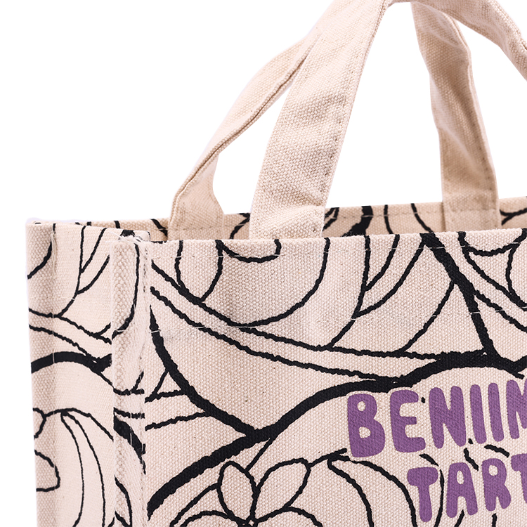 High Quality Extra Large Cotton Tote Bag Custom Printed Logo Canvas Shopping Bag with Letter Pattern