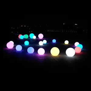 Outdoor Games and Decorations Pool Toys Led Beach Ball Toy Colorful Lights PVC inflatable Led Beach Ball