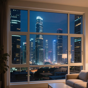 Phong cách hiện đại uPVC cửa sổ khuôn cửa sổ muỗi lưới tùy chọn Swing mở duy nhất mô hình cửa sổ <span class=keywords><strong>PVC</strong></span> - Product Image 6