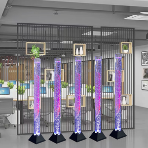 <span class=keywords><strong>Lampe</strong></span> <span class=keywords><strong>à</strong></span> <span class=keywords><strong>colonne</strong></span> d'eau moderne en acrylique <span class=keywords><strong>à</strong></span> <span class=keywords><strong>bulles</strong></span> LED, vente chaude, base triangulaire amovible décorative - Product Image 4