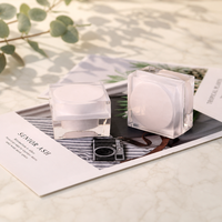 Pot en plastique cylindrique rouge personnalisable de vente chaude avec bouchon à vis vide pour les cosmétiques de soins de la peau et de crème pour le visage
