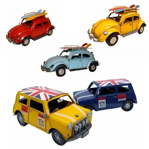 Toptan mini demir el sanatları vintage pres döküm model araç el yapımı mini metal araba modeli