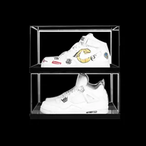 透明透明有机玻璃亚克力鞋展示架盒/亚克力运动鞋展示盒