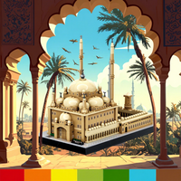Série Architecture pour la Mosquée Muhammad Ali, Modèle de Jouet Éducatif, 620 Pièces, Blocs de Construction en Plastique, Jouets de Construction DIY