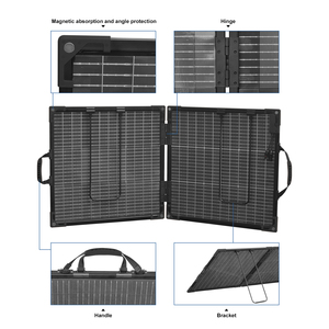 <span class=keywords><strong>Panneau</strong></span> <span class=keywords><strong>solaire</strong></span> pliable bifacial ETFE ultra léger <span class=keywords><strong>100W</strong></span> monocristallin, <span class=keywords><strong>kit</strong></span> portable pour générateur de <span class=keywords><strong>camping</strong></span> - Product Image 3