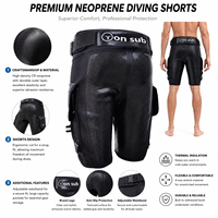 Combinaison short pantalon néoprène 2.5mm en stock, short technique de plongée en apnée avec poches pour outils