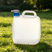 Sac de stockage d'eau pliable portable, sac d'eau en plastique pliable avec poignée, conteneur d'eau pour le camping en plein air
