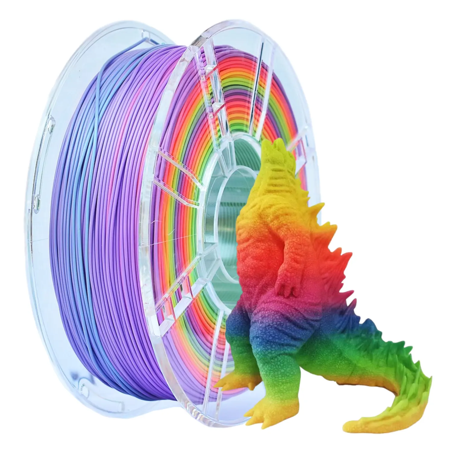 CREAT3D горячая Распродажа многоцветная нить PLA 3D 1,75 мм Радужная Нить PLA для 3D принтера меняющая цвет Радужная Нить PLA