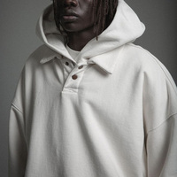 Survêtement en molleton technique surdimensionné 100% coton personnalisé, molleton français lourd, sweat-shirt ample, pantalon de survêtement empilé pour hommes