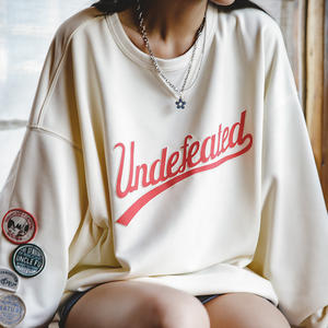 Sweatshirt für Frauen Maden Damen Sweatshirt Raglan Ärmel Brief druck Loose-FIt Casual Color block Langarm Pullover Herbst - Product Image 3