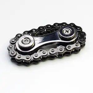 Linkage Bike Chain Novelty Fidget Block Kinetic Desk Toy Metal EDC Sprocket Fidgets Chain Stainless Steel Fidget Cube Gears