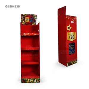 ชั้นวางแสดงสินค้าขนมแบบสองด้านสำหรับเทศกาลคริสต์มาส ทำจากกระดาษลูกฟูกสำหรับซุปเปอร์มาร์เก็ต - Product Image 5