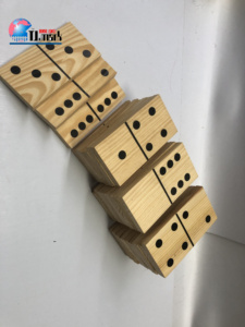 DOMINOS ET ENSEMBLES EN BOIS DE QUALITÉ SUPÉRIEURE AVEC 28 PIÈCES pour JEUX DE PLEIN AIR POUR ENFANTS - Product Image 5