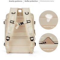 Ransel Perjalanan Tahan Air Poliester Oxford Gaya Baru Wanita Kapasitas 20-35L Tas Laptop Santai Bisnis Perjalanan Singkat Kasual USB