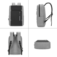 Sac à Dos Ordinateur Portable ZR002 15 Pouces Étanche en Oxford, Durable, Décontracté, d'Affaires et de Voyage pour Hommes, avec USB