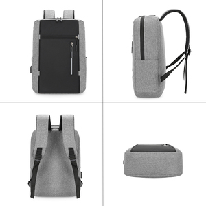 ZR002 Zaino per Laptop Impermeabile da 15 Pollici in Oxford, Borsa da Viaggio Casual e Resistente per <span class=keywords><strong>Uomo</strong></span>, Zaino Portatile per Studenti con USB - Product Image 2