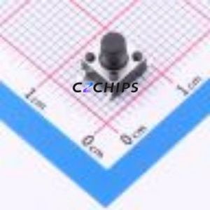 HX TS667TP 250gf 009 Tactile Switch SMD-4P,6x6mm Switch Single Pole Single Throw Round Button 2.5N Vertical Mount - Product Image 1
