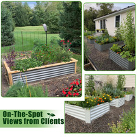 Jardinière surélevée en métal pour légumes, modèle Deep Root Box Planter, avec fond ouvert pour un plantage facilité, Best Choice Products