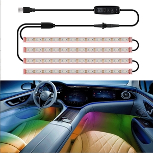 Yosovlamp Lumière LED pour repose-pieds de voiture, éclairage intérieur à effet d'illusion, lumière fluide, contrôle par application, USB, <span class=keywords><strong>musique</strong></span>, modification de voiture, ambiance - Product Image 3