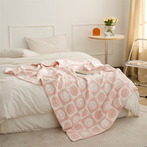 Vendita diretta in fabbrica a controllo sorridente Super caldo e confortevole coperta in maglia di poliestere morbido 100% QPGXL - Product Image 3