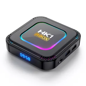 2024 newest RGB light Android 13 TV box HK1 Rbox K8 4G RAM 64G 128G ROM with Ugo pro europe ip1v 12 months