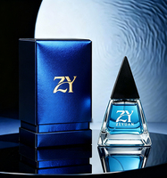 Einzigartige FEA13 Crimp 30ml 50ml 100ml Pyramidenförmige leere Parfümflasche Glas-Sprühflaschen Individuelle Verpackungen