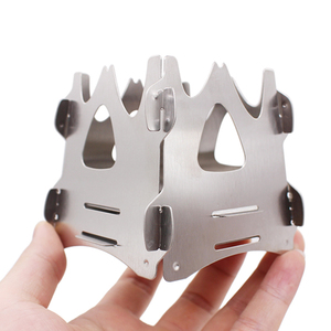 野营迷你便携式不锈钢颗粒钢木材燃烧炉 - Product Image 1