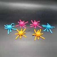 Jouet lance-pierre pieuvre collante en TPR écologique, extensible et moelleux, idéal pour les fêtes d'anniversaire d'enfants